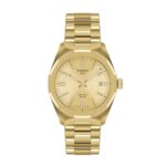 Reloj Tissot PRC 100 Solar T1518223302100 esfera dorada acero inoxidable 34 mm