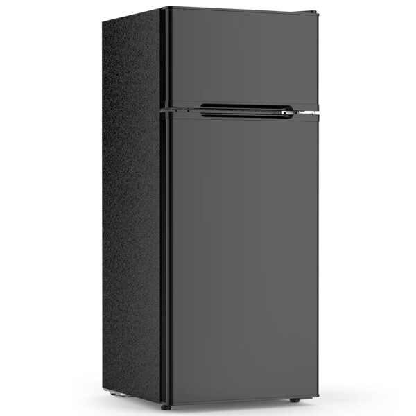 COWSAR - Refrigerador compacto de 4.5 pies cúbicos para dormitorio con congelador, refrigerador de 2 puertas con 2 estan
