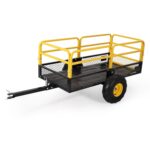 Remolque de Volcado ATV UTV de Acero de 22 Pies Cúbicos 1600 Libras para Remolcar Detrás, Remolque de Volcado Utilitario