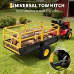 Remolque de Volcado ATV UTV de Acero de 22 Pies Cúbicos 1600 Libras para Remolcar Detrás, Remolque de Volcado Utilitario