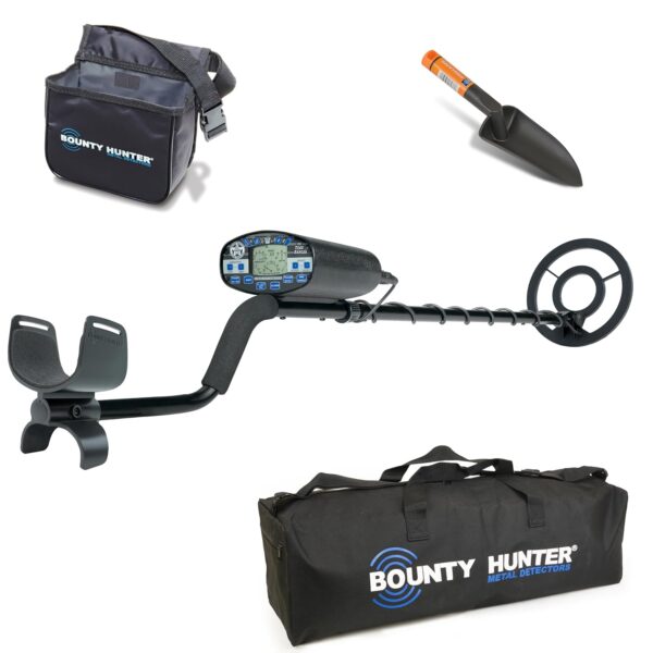 Kit Detector de Metales Bounty Hunter Time Ranger TIME-PL-BDL1 Negro con Bobina Impermeable Pantalla LCD 4 Modos Puntero