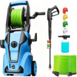 Lavadora a Presión Eléctrica Imdot JX12 5000 PSI 4.0 GPM Manguera 33 Pies 4 Boquillas y Cañón de Espuma Azul Marino