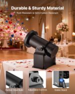 VEVOR Máquina eléctrica de confeti con luces LED, lanzador de cañón de confeti de salida potente de 1500 W, DMX512, cont