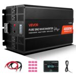 Inversor de Corriente VEVOR TP-4000W Onda Sinusoidal Pura 12V CC a 120V CA 4000W Pantalla LCD Control Remoto