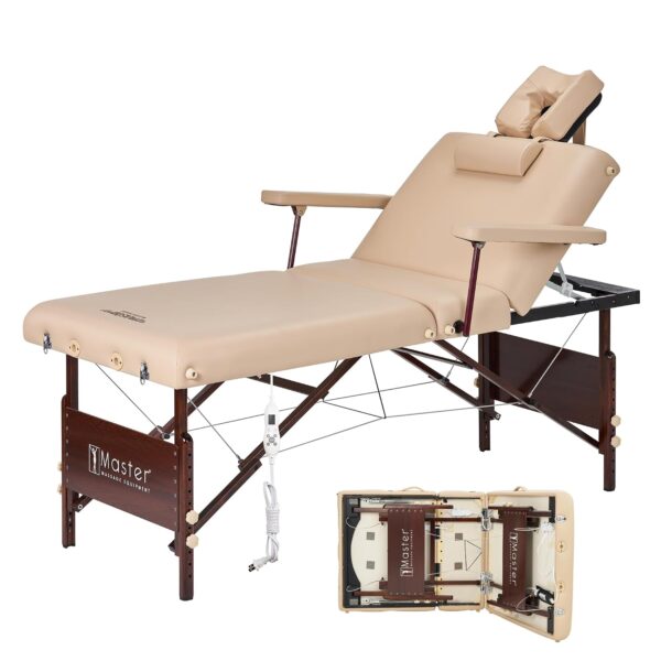 Mesa de masaje portátil Master Massage Del Ray 28291AQ 30 pulgadas de ancho 84 pulgadas de largo calefacción Therma Top