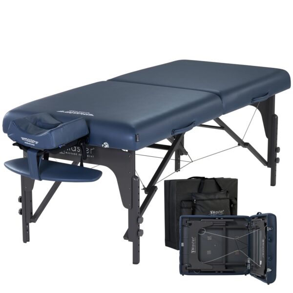 Mesa de Masaje Portátil Master Massage Montclair Pro 10112AQ 31 Pulgadas Azul Rey Espuma Viscoelástica