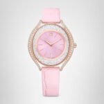 Reloj Swarovski Crystalline Aura Suizo Correa de Piel Rosa Acabado Rose Gold-Tone Modelo 5730150