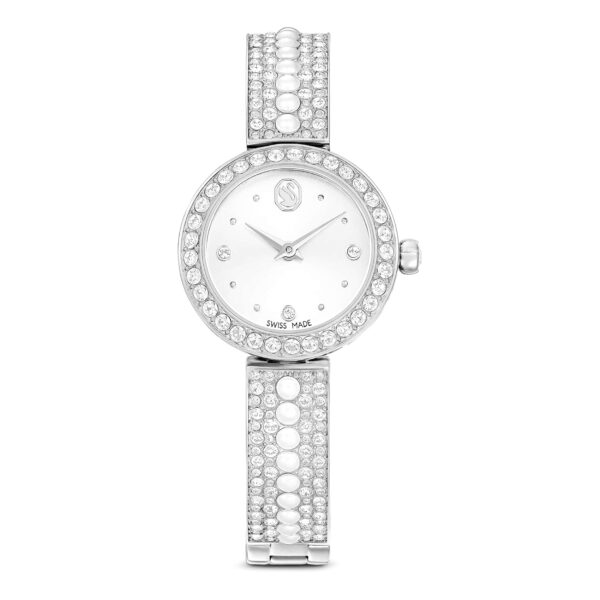 Reloj Swarovski Matrix Pearl Bangle Swiss Made 5743680 Cristal Blanco Acero Inoxidable