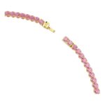 Collar Swarovski Matrix Tennis 5751762 Corte Redondo Rosa Baño Dorado