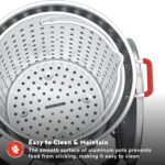 Olla de Aluminio Megamaster 630-13006 para Freidora de Pavo 80 Cuartos con Canasta y Tapa