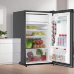 Garvee Mini refrigerador compacto de 4.3 pies cúbicos con congelador, refrigerador pequeño de bajo consumo para dormitor