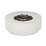 Mesa de Fuego Merax de Propano 40000 BTU con Tapa Hormigón MGO Blanca 30 Pulgadas