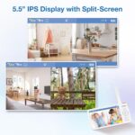 VTech Monitor de Bebé de Video con 2 Cámaras Advanced HD Plus Twin Pantalla IPS de 5.5 Pulgadas Panorámica Inclinación Z