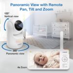 VTech Monitor de Bebé de Video con 2 Cámaras Advanced HD Plus Twin Pantalla IPS de 5.5 Pulgadas Panorámica Inclinación Z