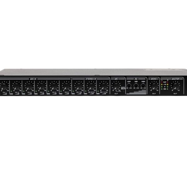 CAD Audio Mezclador estéreo MX12S de 12 canales - Montaje en rack 1U