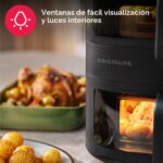 DualZone - Freidora de aire apilada 4 en 1, capacidad de 11.6 cuartos de galón, con sincronización de cocción y acabado