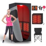 Sauna de Infrarrojos Lejanos Fulove 8618-Pro con Terapia de Luz Roja Calefacción de Cristal de Carbono 9 Niveles 5.9 x 2