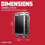 Gator Cases ATA-Style Flight Case con ruedas para mezclador digital Midas M32R LIVE de 40 canales, caseta para perros in