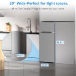 Electactic Mini refrigerador de 4.5 pies cúbicos con congelador, refrigerador compacto de 2 puertas con 2 estantes extra