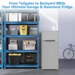 Electactic Mini refrigerador de 4.5 pies cúbicos con congelador, refrigerador compacto de 2 puertas con 2 estantes extra