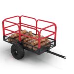 Carrito de volquete de jardín ATV remolque detrás, remolque utilitario de acero resistente de 1700 libras/17 pies cúbico