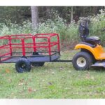 Carrito de volquete de jardín ATV remolque detrás, remolque utilitario de acero resistente de 1700 libras/17 pies cúbico