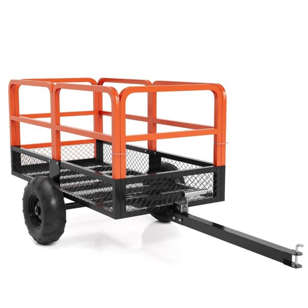 GarveeLife ATV UTV Remolque Trasero de Volcado con Carro de Volcado de 22 pies cúbicos, 1600 libras de Acero, Remolque U