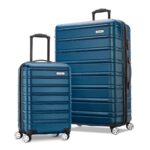 Juego de Maletas Samsonite Omni 2 Hardside 2 Piezas Azul Lagoon Policarbonato Expandible con Ruedas Giratorias 45 Litros