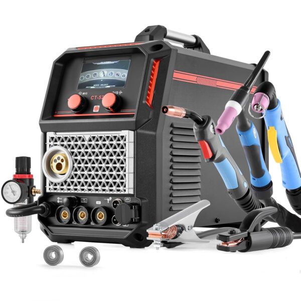 VEVOR Combo de soldador de plasma 5 en 1 - CUT/TIG/Gas MIG/Flux MIG/MMA, máquina de corte por plasma sin contacto de 50