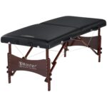 Mesa de Masaje Portátil Master Massage Newport 10008AQ 30 x 72 x 28 Pulgadas Cojín 2.5 Pulgadas Marco de Haya Color Negr