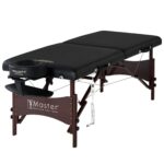 Mesa de Masaje Portátil Térmica Master Massage Roma II 25234AQ Negro con Calor Ajustable Almohada Facial y Funda de Tran