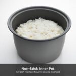 Tiger JNP-S15U-US - Olla arrocera blanca con capacidad de 8 tazas con olla interior antiadherente, cable de alimentación