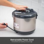 Tiger JNP-S18U-US - Olla arrocera blanca con capacidad para 10 tazas con olla interior antiadherente, cable de alimentac