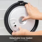Tiger JNP-S18U-US - Olla arrocera blanca con capacidad para 10 tazas con olla interior antiadherente, cable de alimentac