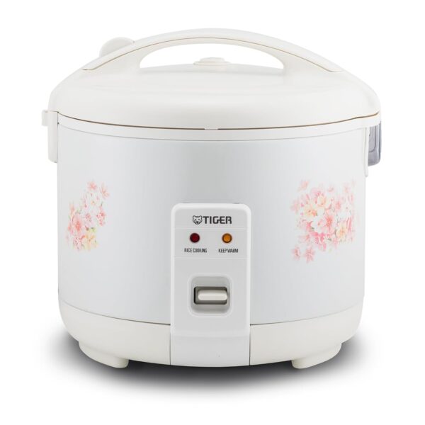 Tiger JNP-1800-LF - Olla arrocera blanca con capacidad para 10 tazas con olla interior antiadherente, cable de alimentac
