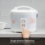 Tiger JNP-1800-LF - Olla arrocera blanca con capacidad para 10 tazas con olla interior antiadherente, cable de alimentac
