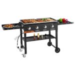 Plancha de Gas VEVOR G2327T 4 Quemadores 36 Pulgadas 60000 BTU Plegable con Ruedas