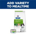 Alimento Seco para Gatos Hill's Prescription Diet Metabolic Weight + j/d Sabor Pollo Dieta Veterinaria Bolsa 12 Libras