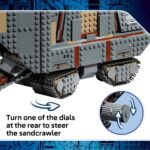 Set de Construcción LEGO Star Wars Offworld Sandcrawler y Mudhorn 75453 1683 Piezas con 5 Minifiguras y Figura de Grogu