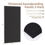 Paneles de Pared Acústicos FAHKNS 147700 48x24x2 Pulgadas Fibra de Vidrio Paquete de 2