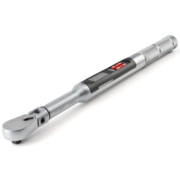 TEKTON Llave dinamométrica electrónica de doble dirección con cabezal flexible de 90 dientes y transmisión de 3/8 pulgad