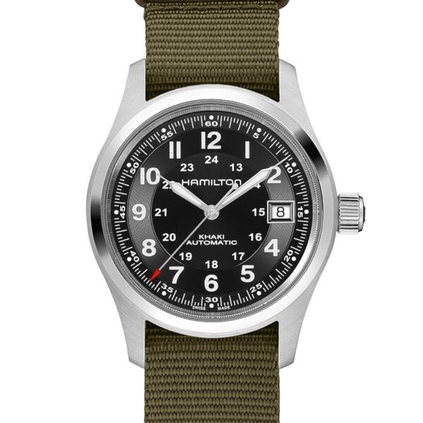 Reloj Hamilton Khaki Field Automatic x Call of Duty Black Ops 7 H70475930 Caja de Acero Inoxidable 38 mm Esfera Negra Co