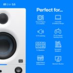 PreSonus Eris 3.5 Monitores de Estudio Blanco con Subwoofer Eris Sub 8BT Blanco de 8 Pulgadas Bluetooth 5.0