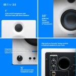 PreSonus Eris 3.5 Monitores de Estudio Blanco con Subwoofer Eris Sub 8BT Blanco de 8 Pulgadas Bluetooth 5.0