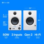 PreSonus Eris 3.5 Monitores de Estudio Blanco con Subwoofer Eris Sub 8BT Blanco de 8 Pulgadas Bluetooth 5.0