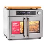 Ivation Horno freidora de aire de doble zona con puerta francesa - 32 cuartos de galón, horno tostador de convección com
