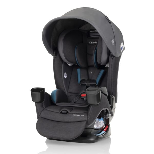 Asiento Convertible Evenflo All4Stages Slim Plus Canopy CS400122525 Gris Panadero 4 en 1 con Arnés de 5 Puntos