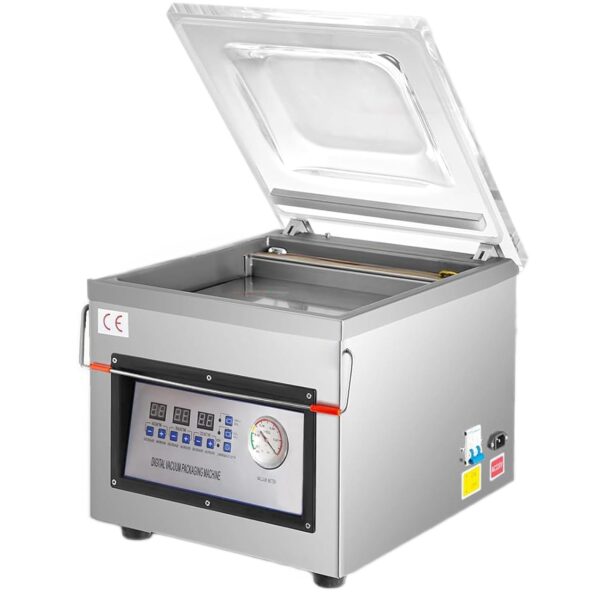 Sellador al vacío de cámara profesional, control automático, 320W 6.5 Cbm/h, ancho de sellado de 12 pulgadas, acero inox