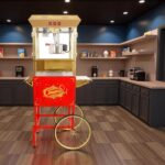Trygoal Máquina comercial de palomitas de maíz de 16 onzas con carrito, carrito de palomitas de maíz estilo teatro vinta