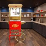 Trygoal Máquina comercial de palomitas de maíz de 16 onzas con carrito, carrito de palomitas de maíz estilo teatro vinta
